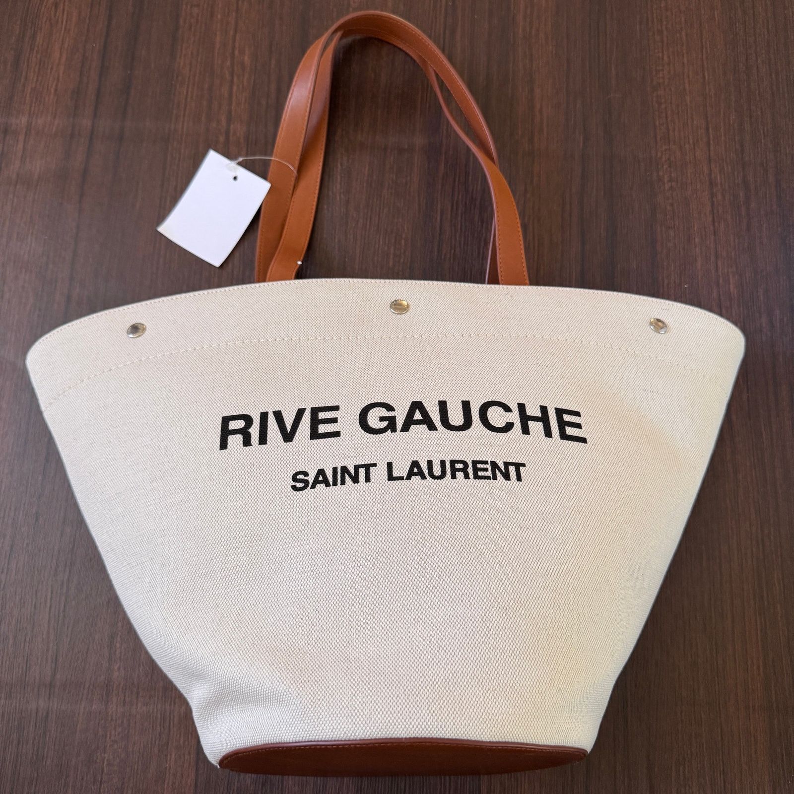 Saint Laurent Paris YSL Saint Laurent Rive Gauche Canvas Tote Bag for Women’s Size ONE SIZE - 1 Thumbnail
