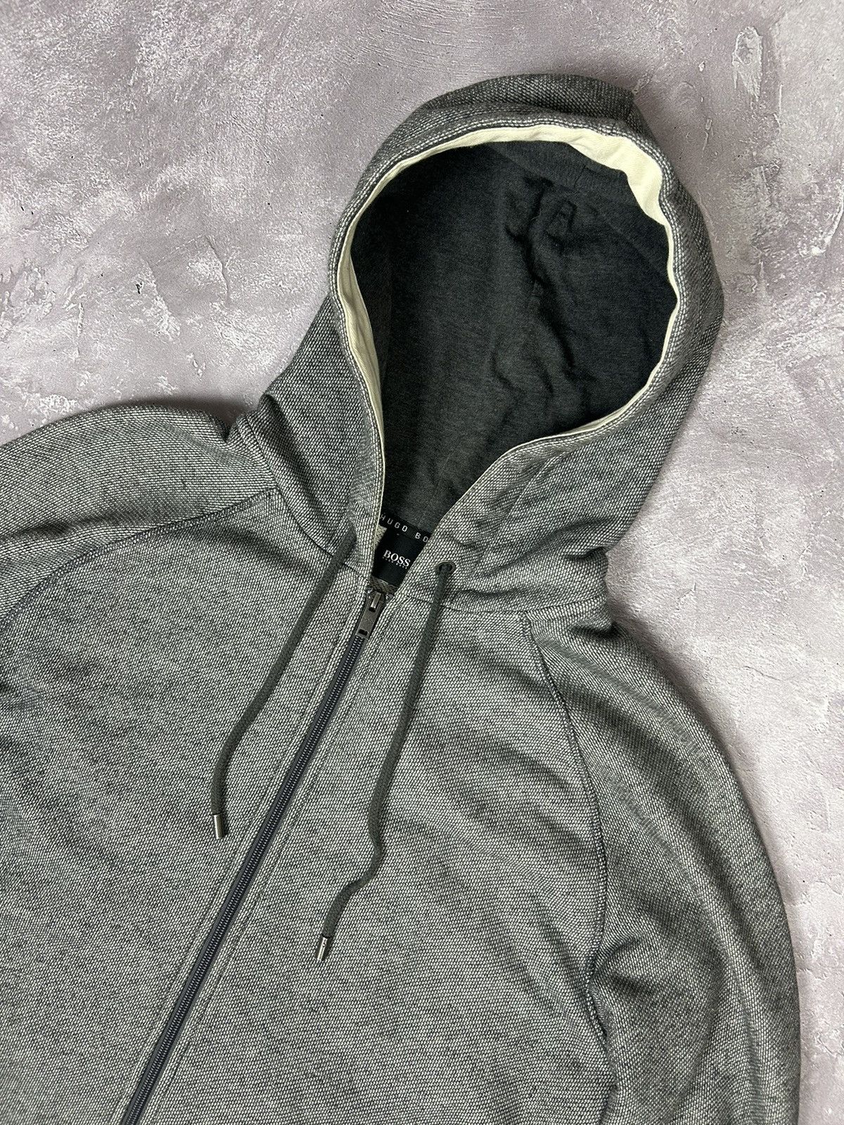 Designer × Hugo Boss Hugo Boss Grey Hooded Full Zip Hoodie Size XL Size US XL / EU 56 / 4 - 2 Thumbnail