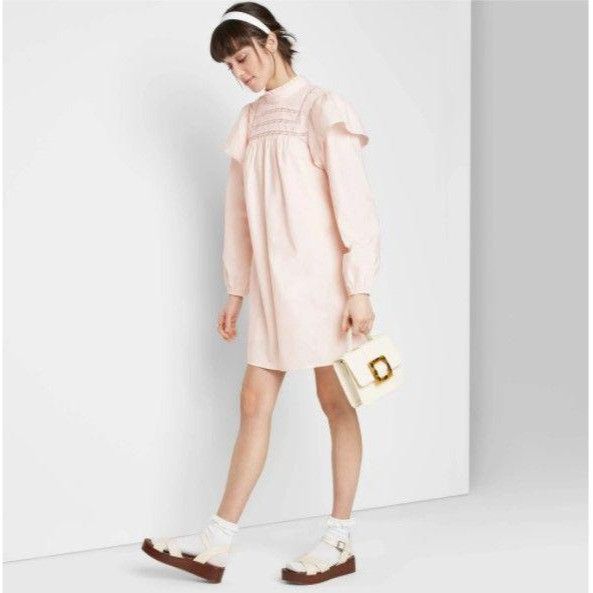 Other Women's Long Sleeve High Neck Poplin Dress Large Size L / US 10 / IT 46 - 1 Thumbnail
