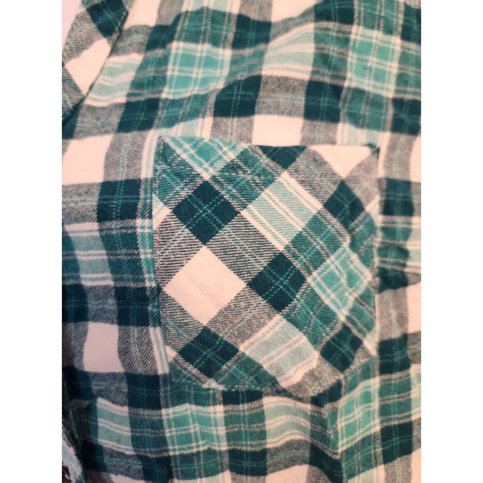 Altea Falls Creek Shirt 2X Plus White Plaid Button-Up Flannel Long Sleeve Collar Casual, Travel, Business, Party/Cocktail Women’s Size XXL / US 16-18 / IT 52-54 - 4 Thumbnail