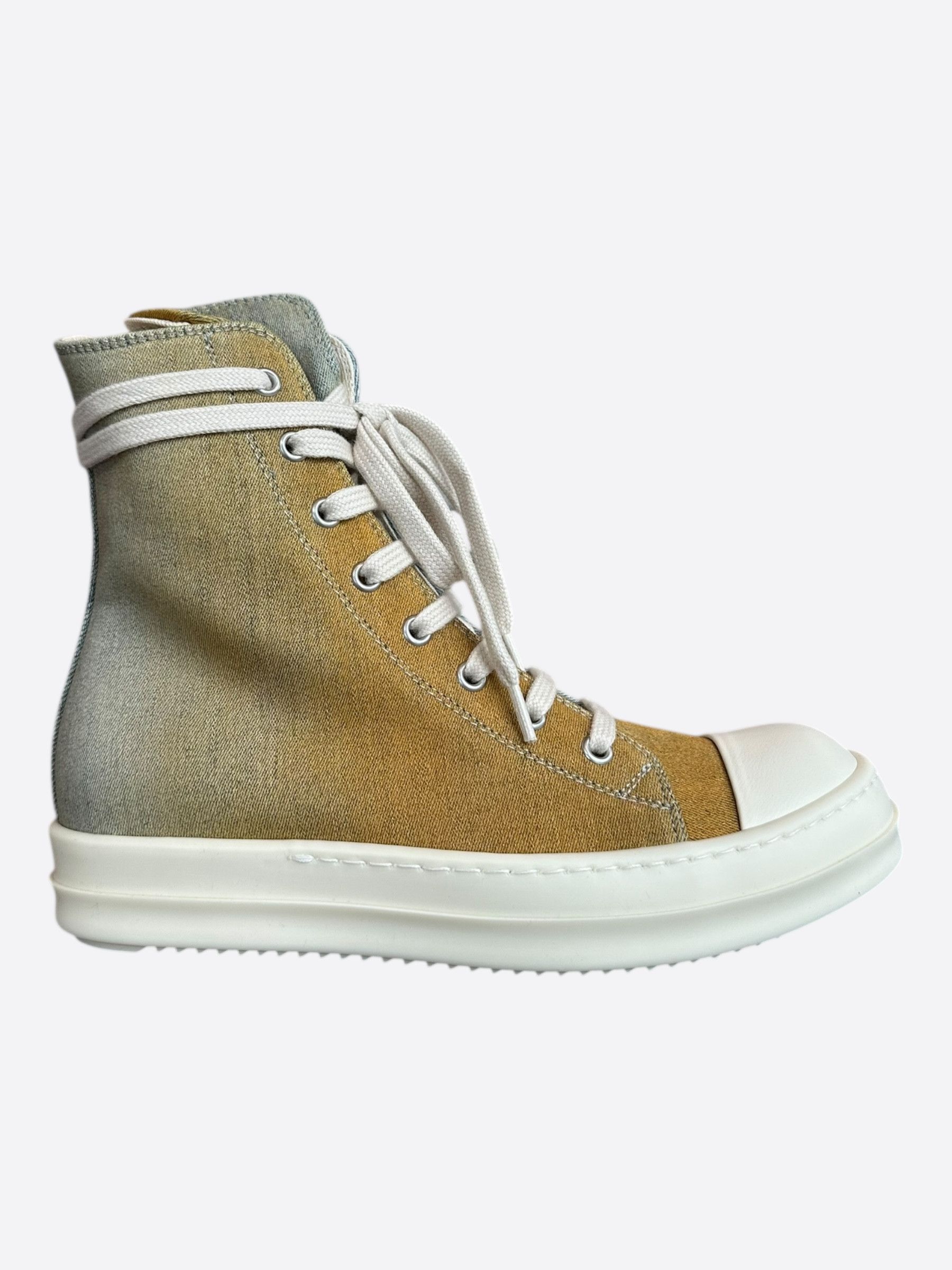 Rick Owens Rick Owens Blue & Orange Gradient Women's High Top Sneakers Size US 6 / IT 36 - 1 Thumbnail