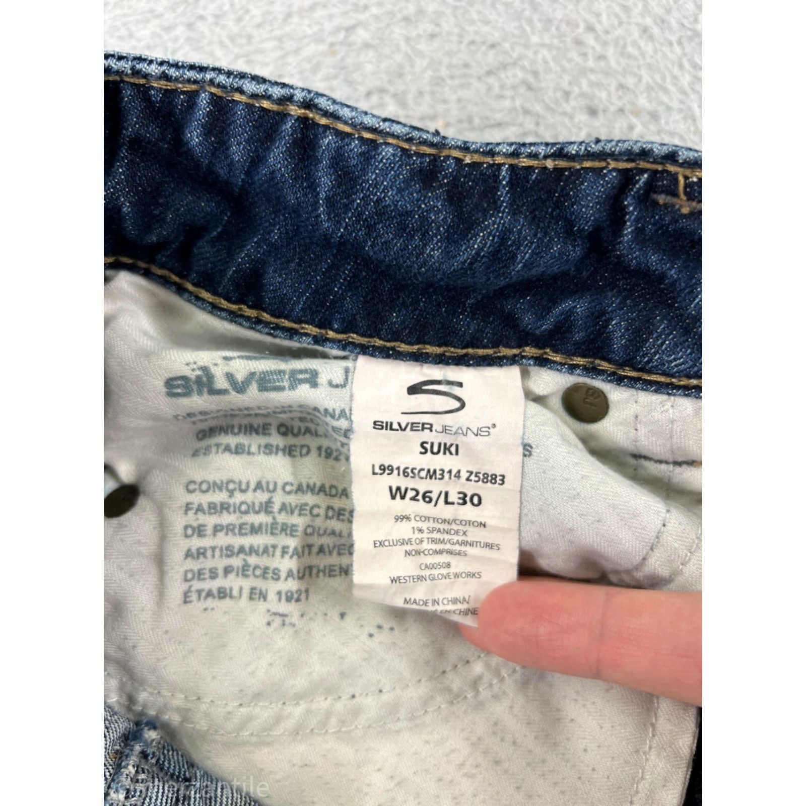 Silver Jeans Co. VINTAGE Silver Jeans Jeans Blue 26 Womens Bootcut Denim Cotton Blend 5-Pocket Size 26" / US 2 / IT 38 - 5 Thumbnail