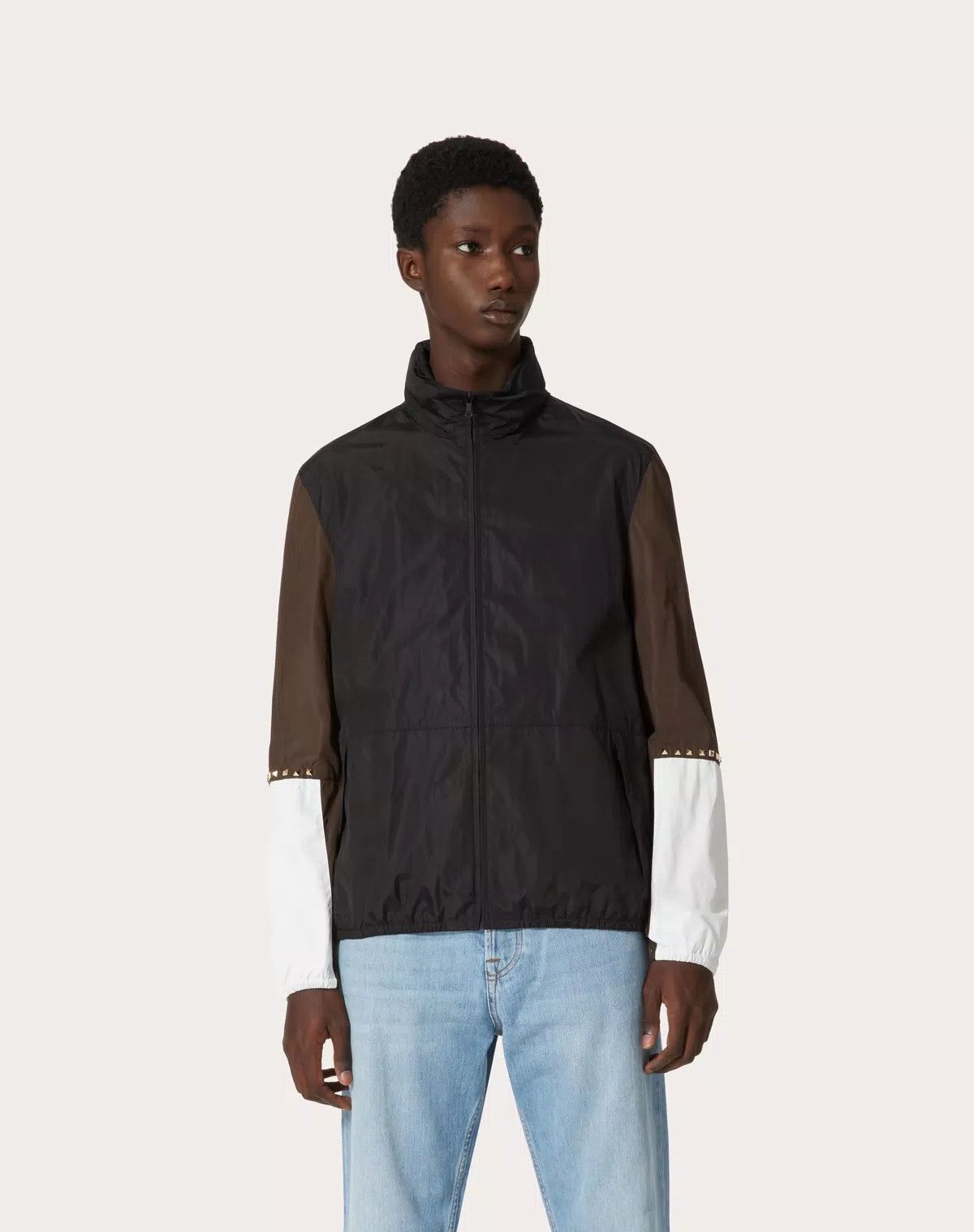 Valentino oc11z0625 Rockstud Untitled Nylon Windbreaker in Black Size US L / EU 52-54 / 3 - 3 Thumbnail