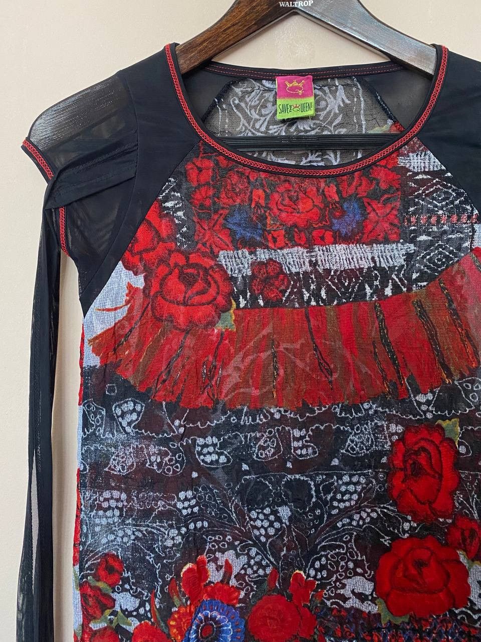 Hysteric Glamour Save The Queen Mesh Floral Print Top JPG Style Size L / US 10 / IT 46 - 3 Thumbnail