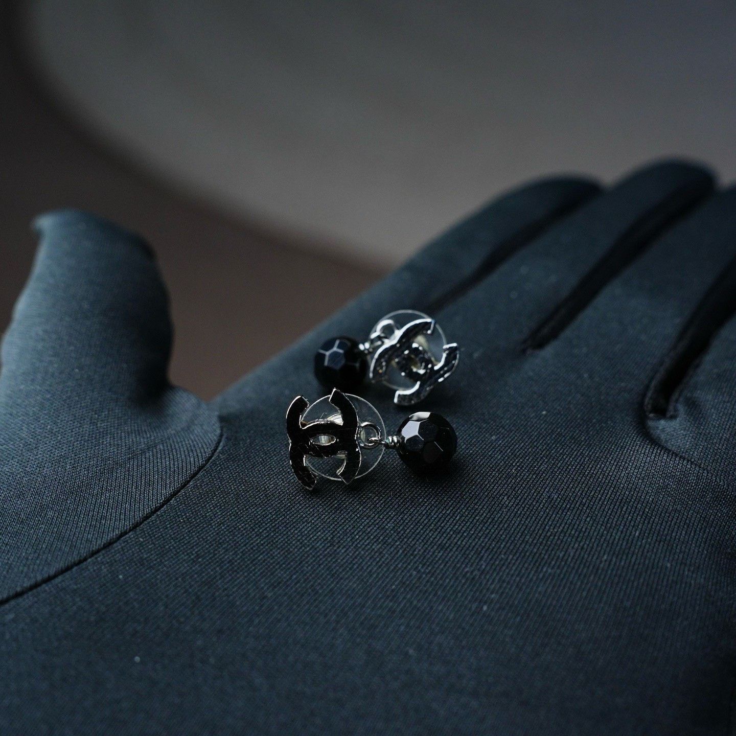 Chanel Chanel Plaid Silver Earrings OS Women Size ONE SIZE - 1 Thumbnail