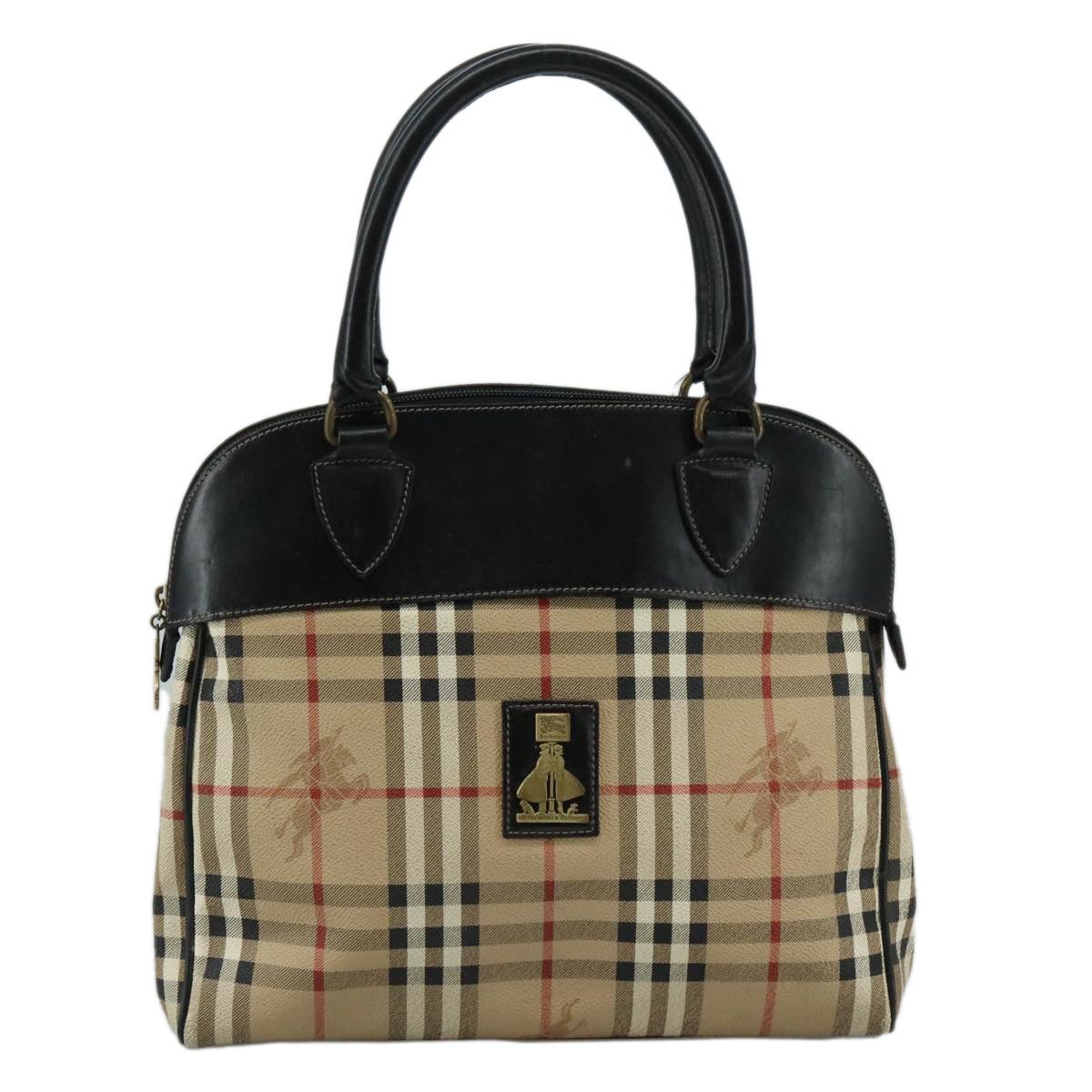 Burberry Haymarket Beige Canvas Handbag (Pre-Owned) Size ONE SIZE - 1 Thumbnail