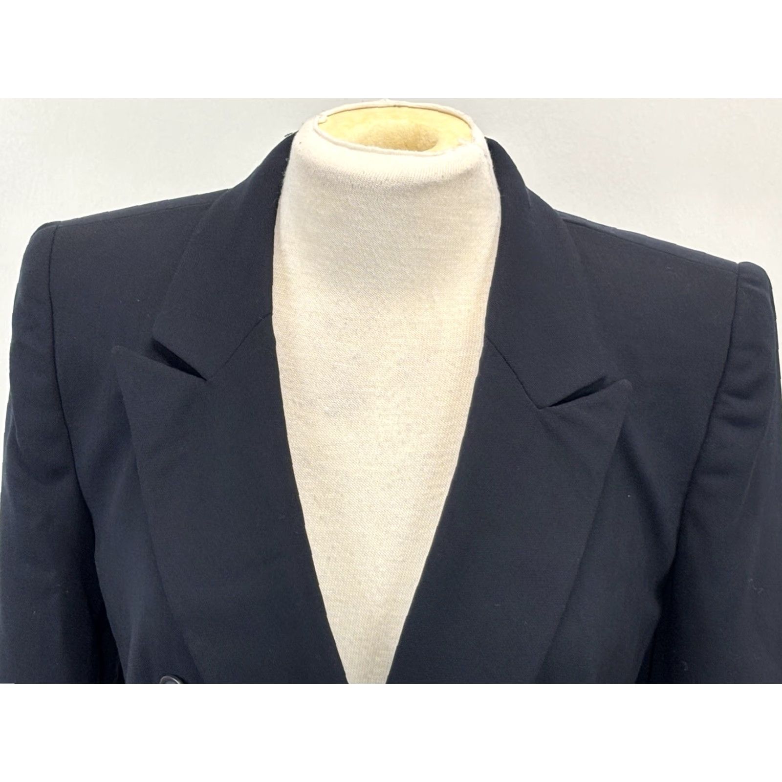 Jones New York VINTAGE Jones New York Blazer Jacket Wool Double-Breasted Petite 8P Navy Ladies USA 90s Business Cocktail Size M / US 6-8 / IT 42-44 - 5 Thumbnail