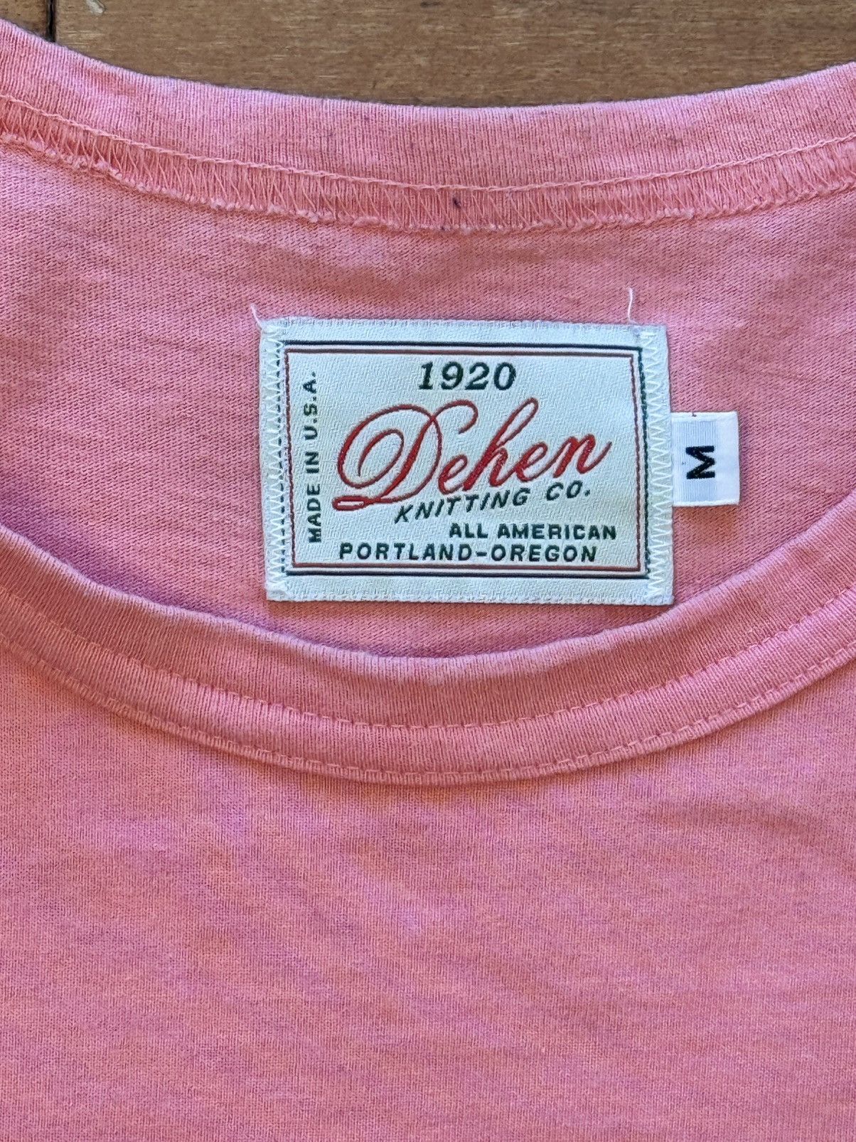 Dehen 1920 Dehen Tshirt Dyed Coral Size US M / EU 48-50 / 2 - 3 Thumbnail