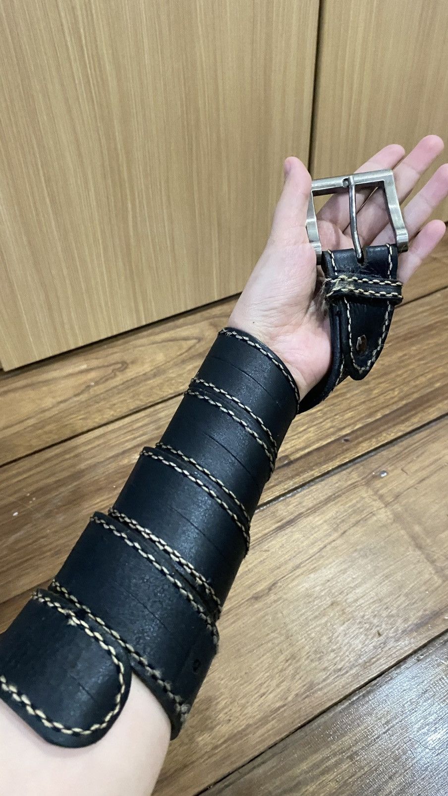 Leather × Vintage Y2K belt vintage leather black Size ONE SIZE - 1 Thumbnail