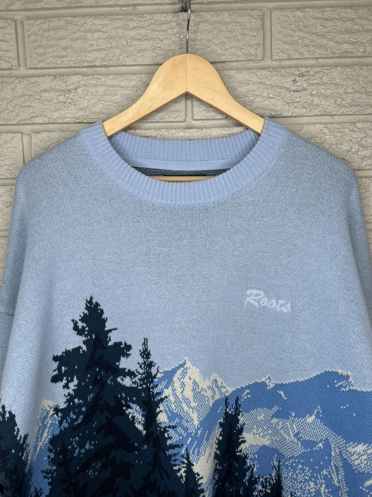 Roots Roots Landscape Intarsia Knit Sweater Size US XL / EU 56 / 4 - 3 Thumbnail