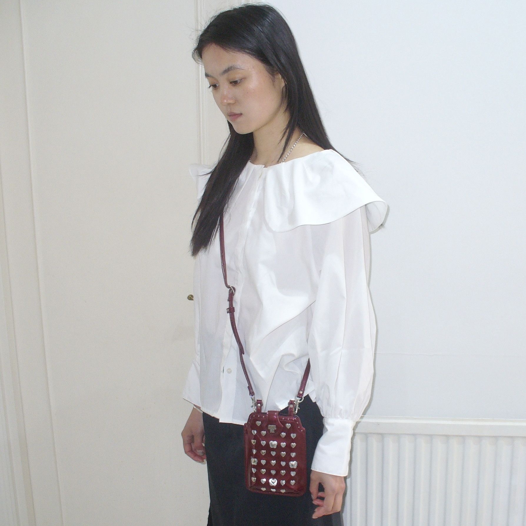 Other Preloved Japanese blouse with huge peter pan collar Size M / US 6-8 / IT 42-44 - 3 Thumbnail