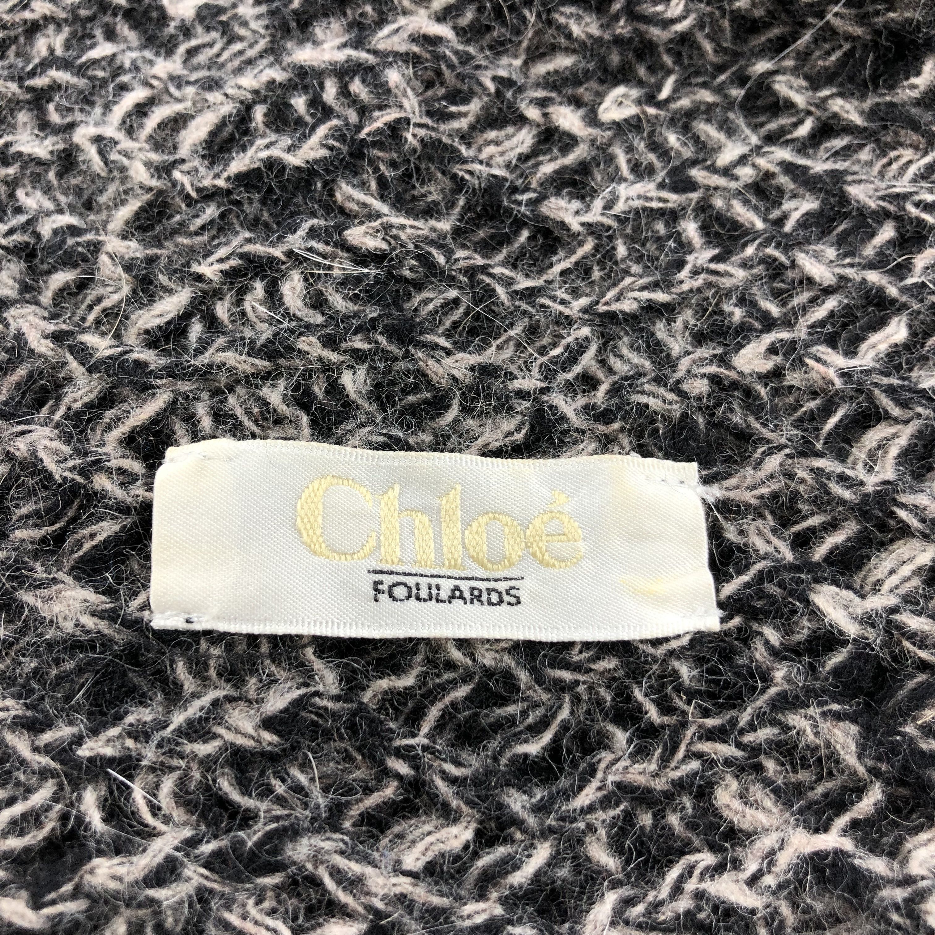 Vintage Chloe Wool Scarf Muffler Infinity Loop Foulards V656 Size ONE SIZE - 4 Thumbnail