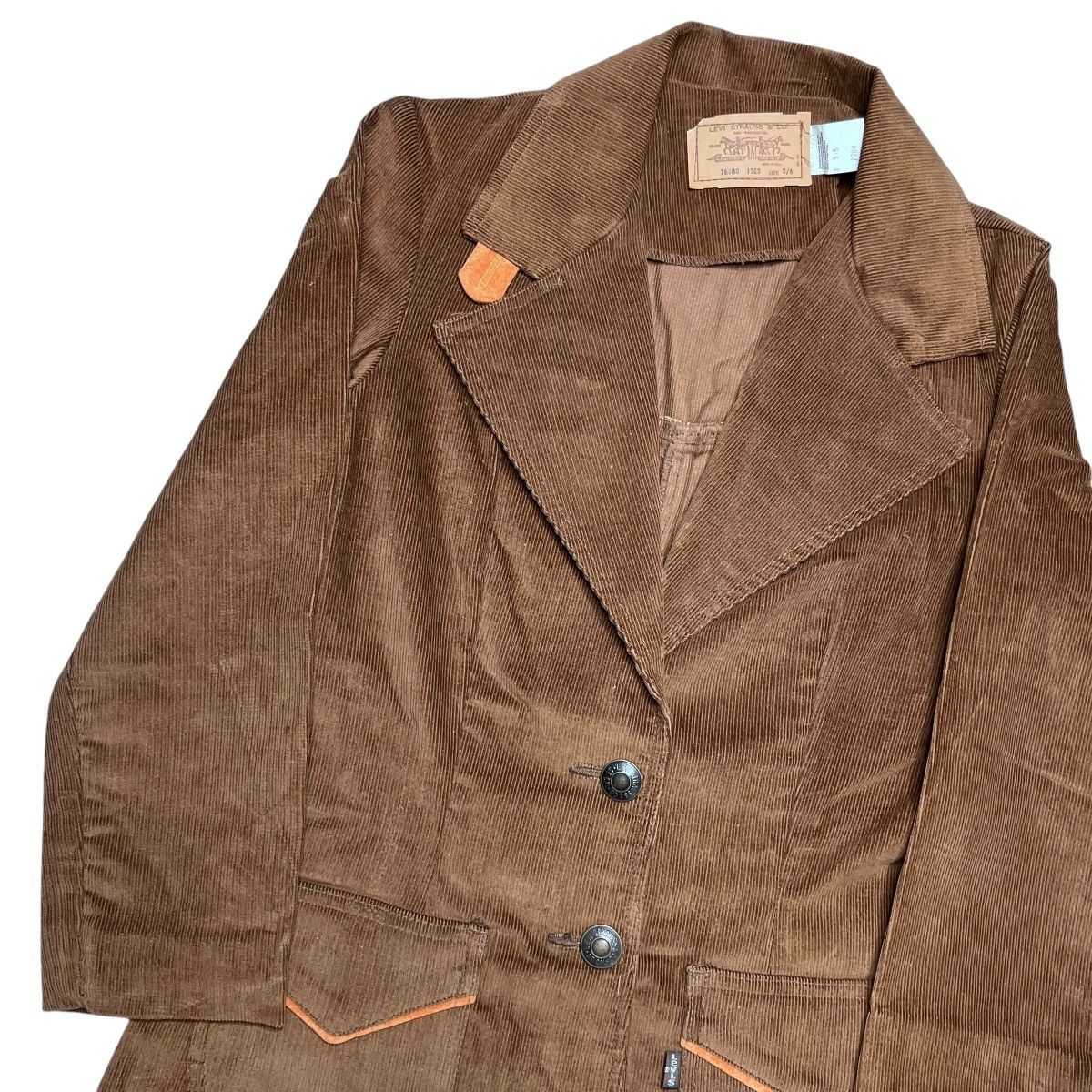 Levi's × Vintage Vintage 1970s Levi’s Two Pocket Brown Corduroy Blazer Jacket Size S / US 4 / IT 40 - 14 Thumbnail