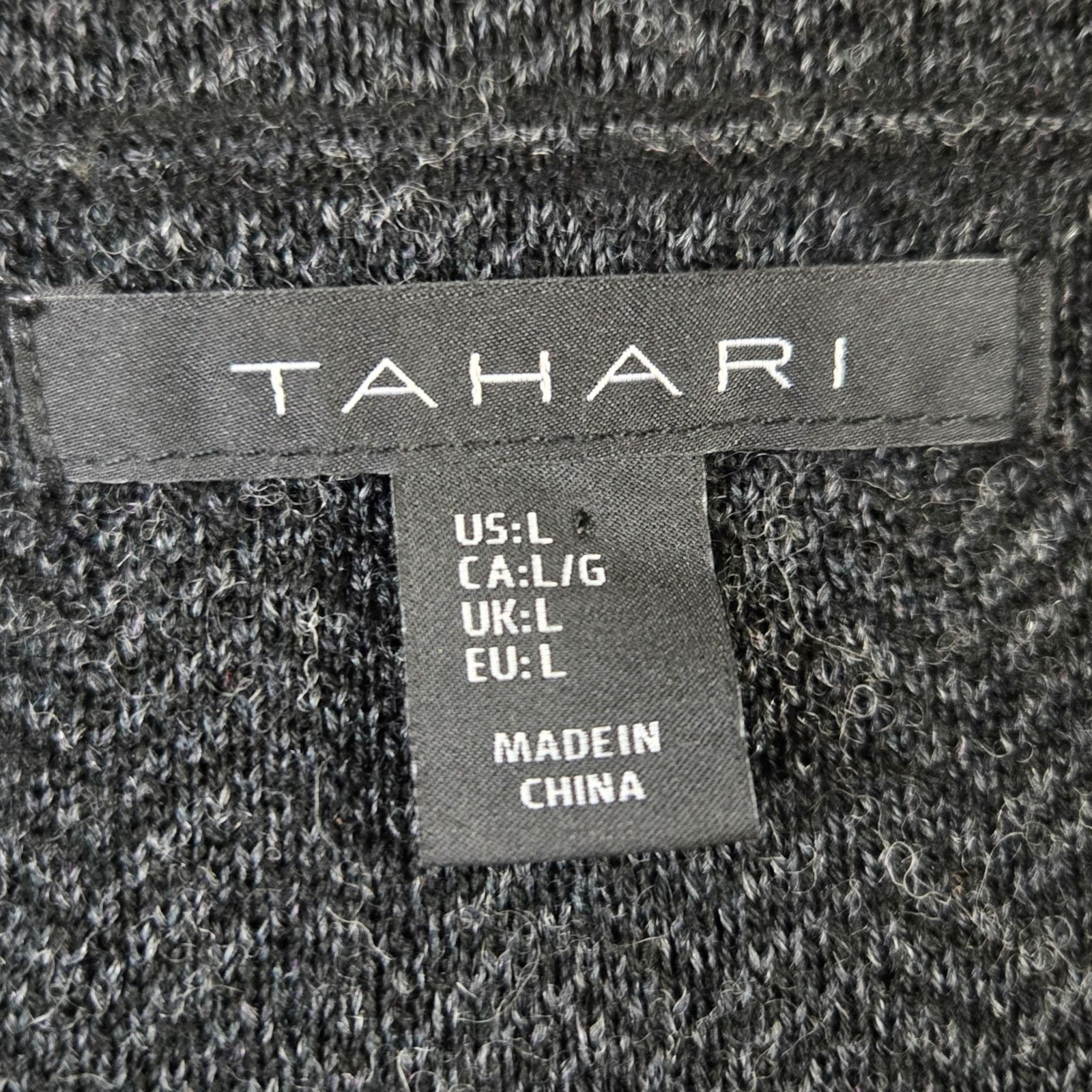 Other Tahari Gray Asymmetrical Zip Wool Moto Jacket Size Large Size L / US 10 / IT 46 - 4 Thumbnail