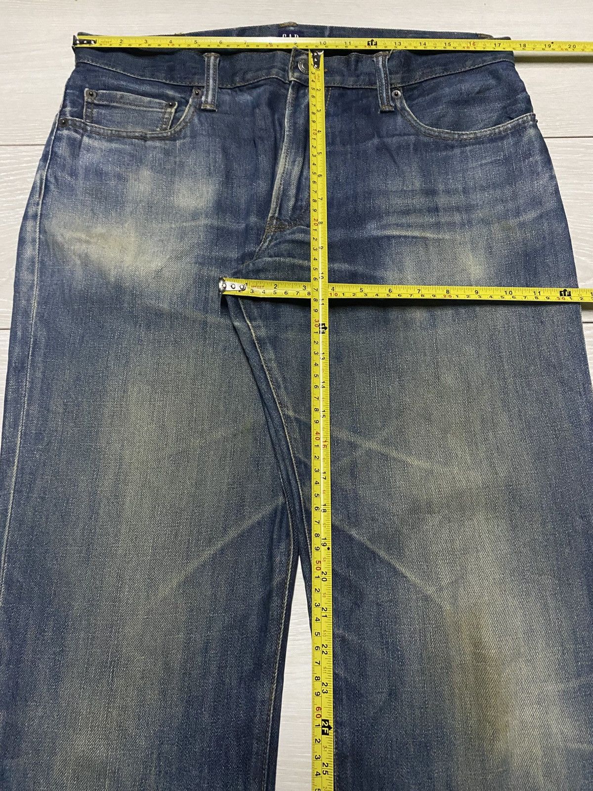 Gap × Yeezy Vintage Gap Denim Distressed Slim Jeans Size US 35 - 11 Thumbnail