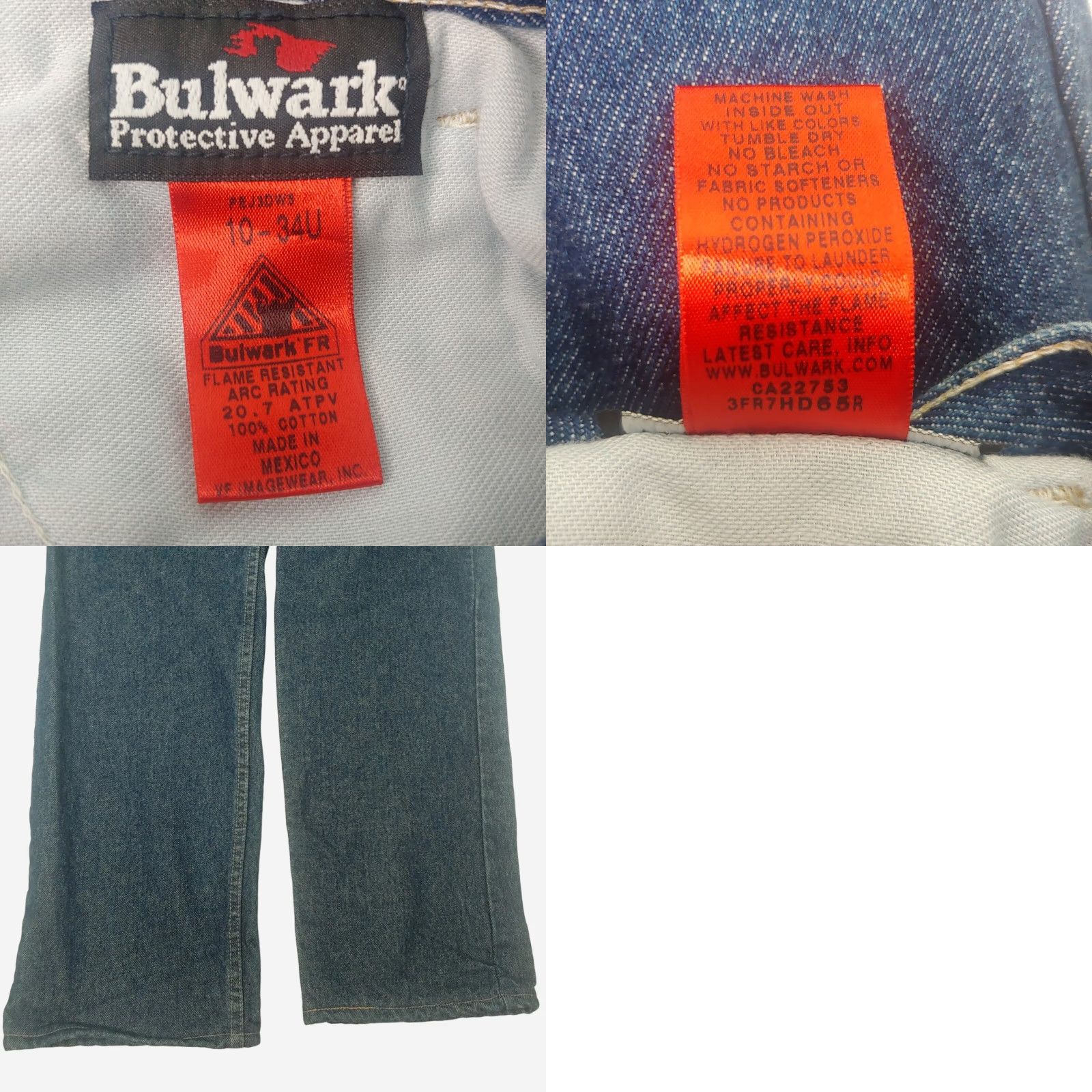Denime Bulwark Women’s Jeans Flame-Resistant 5-Pocket Denim Medium Wash 32x32 Blue Safety Gear 10 Regular Belt Loops Womens Size 32" / US 10 / IT 46 - 8 Thumbnail