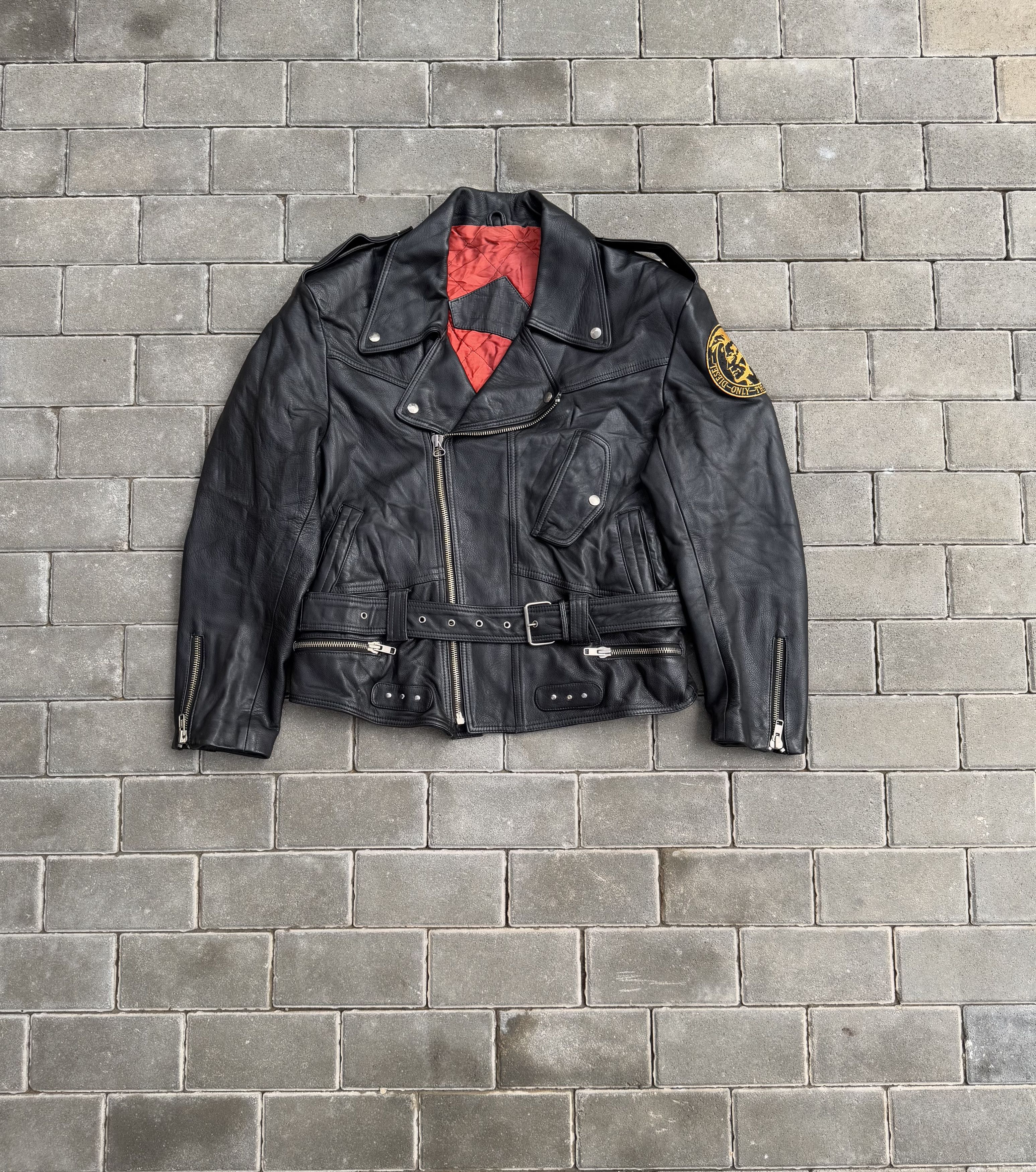 Diesel Diesel 90s Vintage Leather Jacket Y2K Size US XL / EU 56 / 4 - 1 Thumbnail