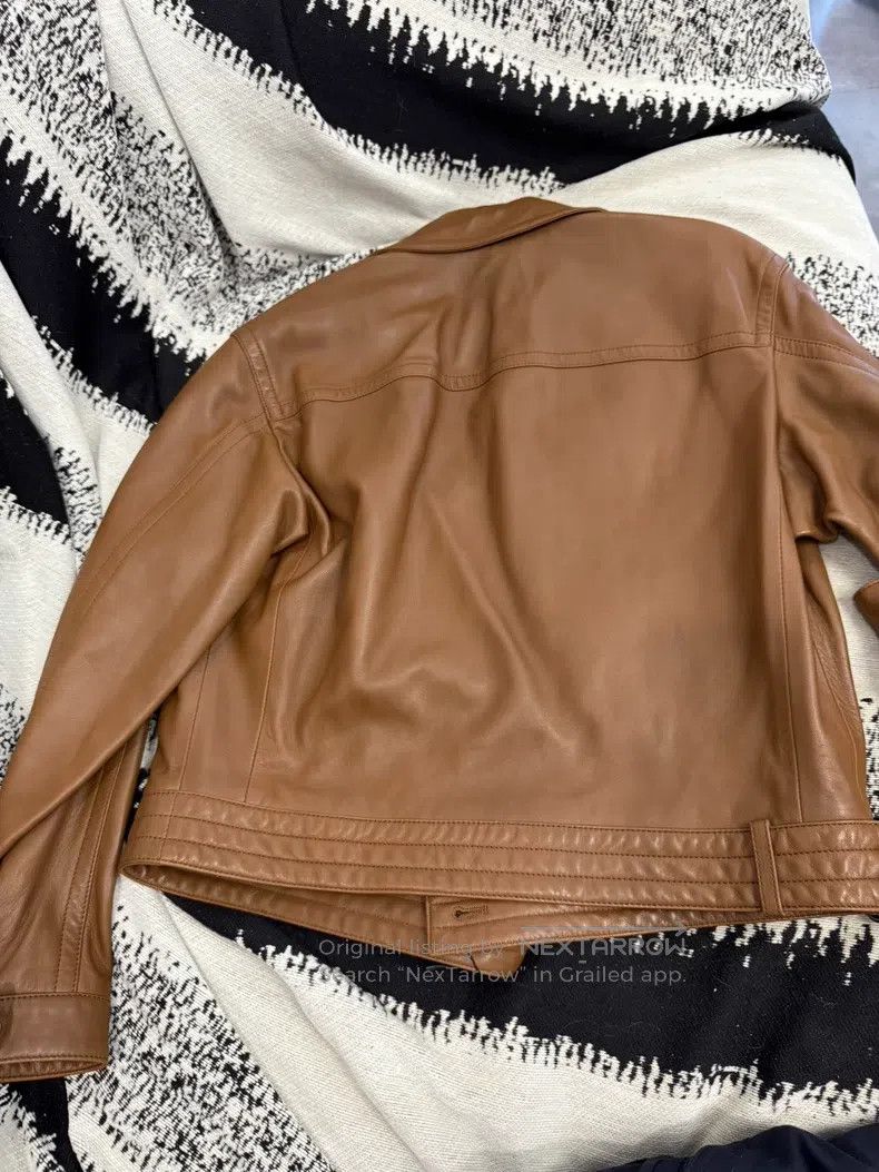 Saint Laurent Paris Saint Laurent Paris Gold Brown Leather Jacket Size XXS / US 00 / IT 34 - 6 Thumbnail