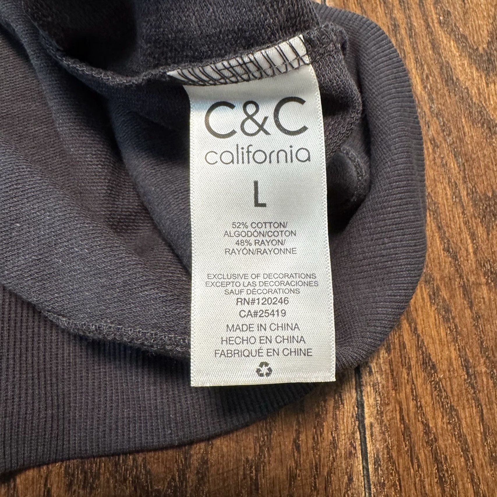 Vintage C&C California Sun Hoodie Men’s Large Gray New Size US L / EU 52-54 / 3 - 6 Thumbnail