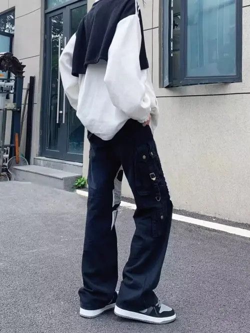 VIBE Retro patchwork skull patch embroidered rare cargo trousers Size US 34 / EU 50 - 5 Thumbnail