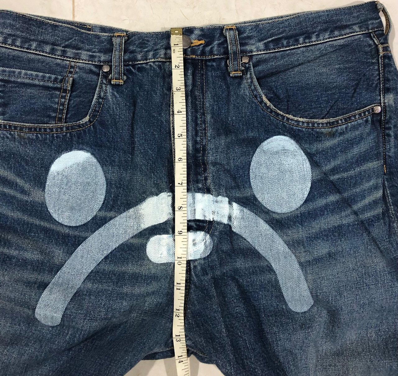 Bape × Nigo 💥Last Drop💥Baby Milo Sad Face Denim Size US 36 / EU 52 - 11 Thumbnail