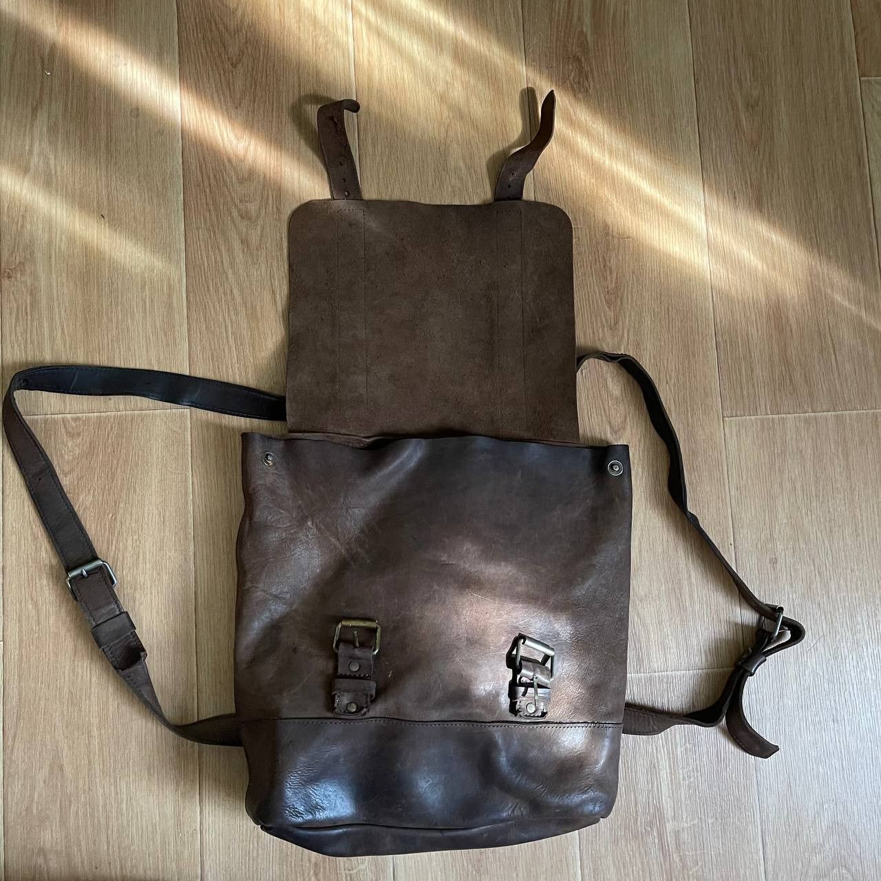 Japanese Brand Leather Backpack Size ONE SIZE - 9 Thumbnail