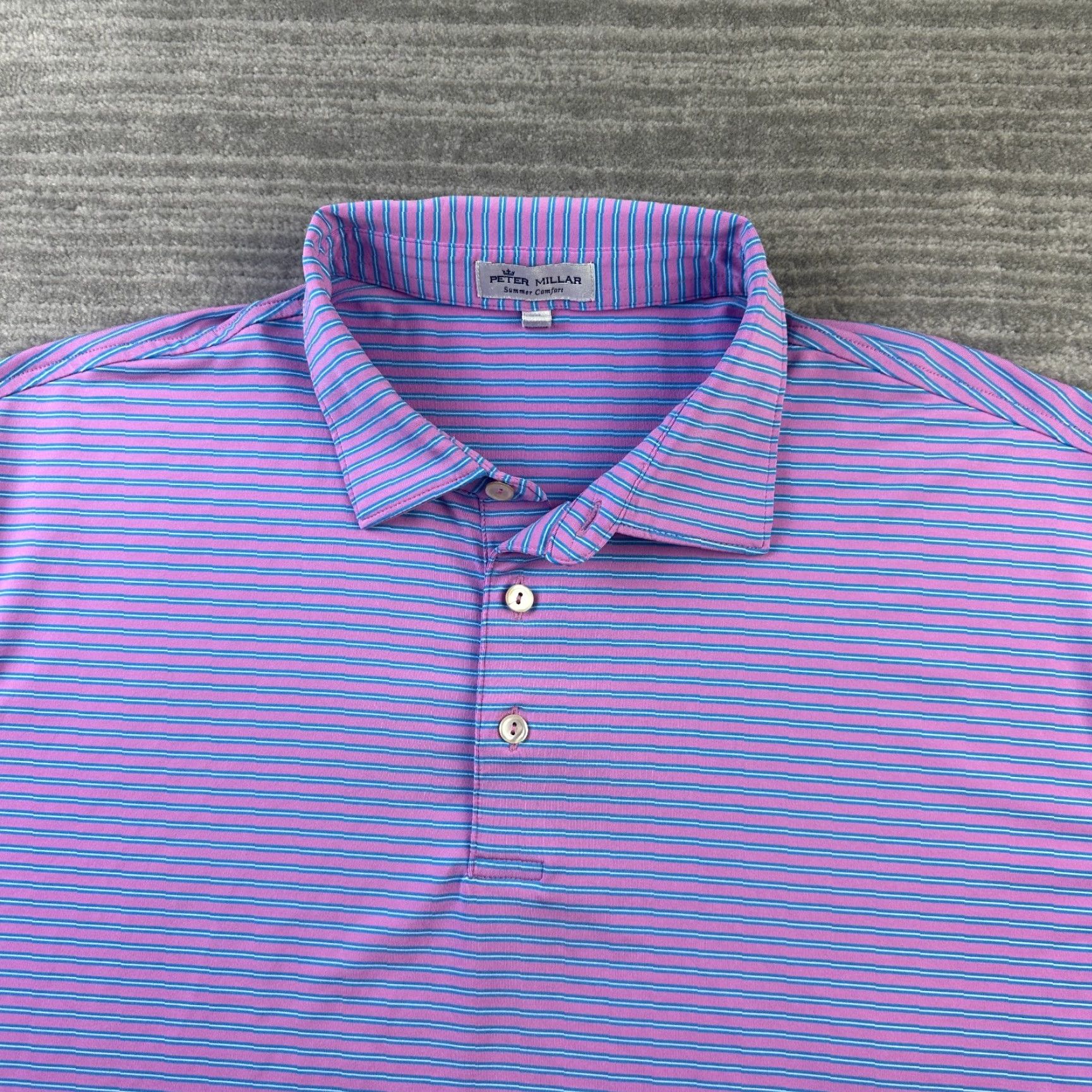 Peter Millar Peter Millar Polo Shirt Mens XL Purple Blue Golf Summer Comfort All Seasons Lightweight Size US XL / EU 56 / 4 - 3 Thumbnail
