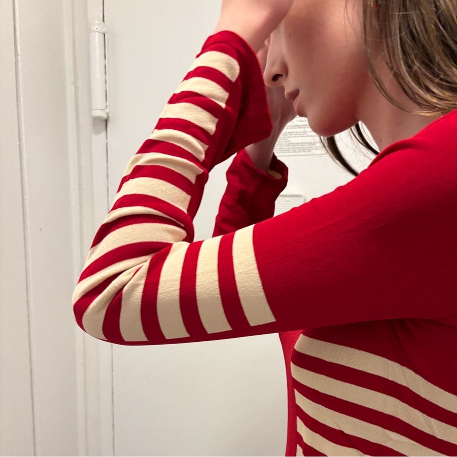 La Perla La Perla Red and Cream Striped Blouse Size M Size M / US 6-8 / IT 42-44 - 8 Thumbnail