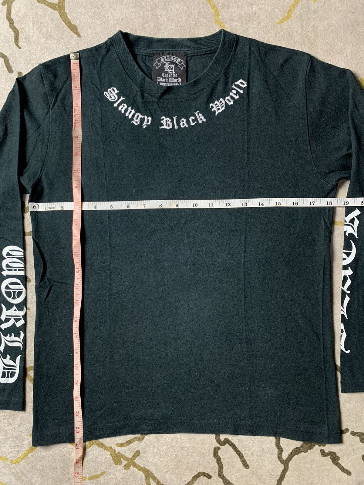 Beauty Beast × Japanese Brand × Vintage Slangy Black World longsleeve Size US M / EU 48-50 / 2 - 2 Thumbnail