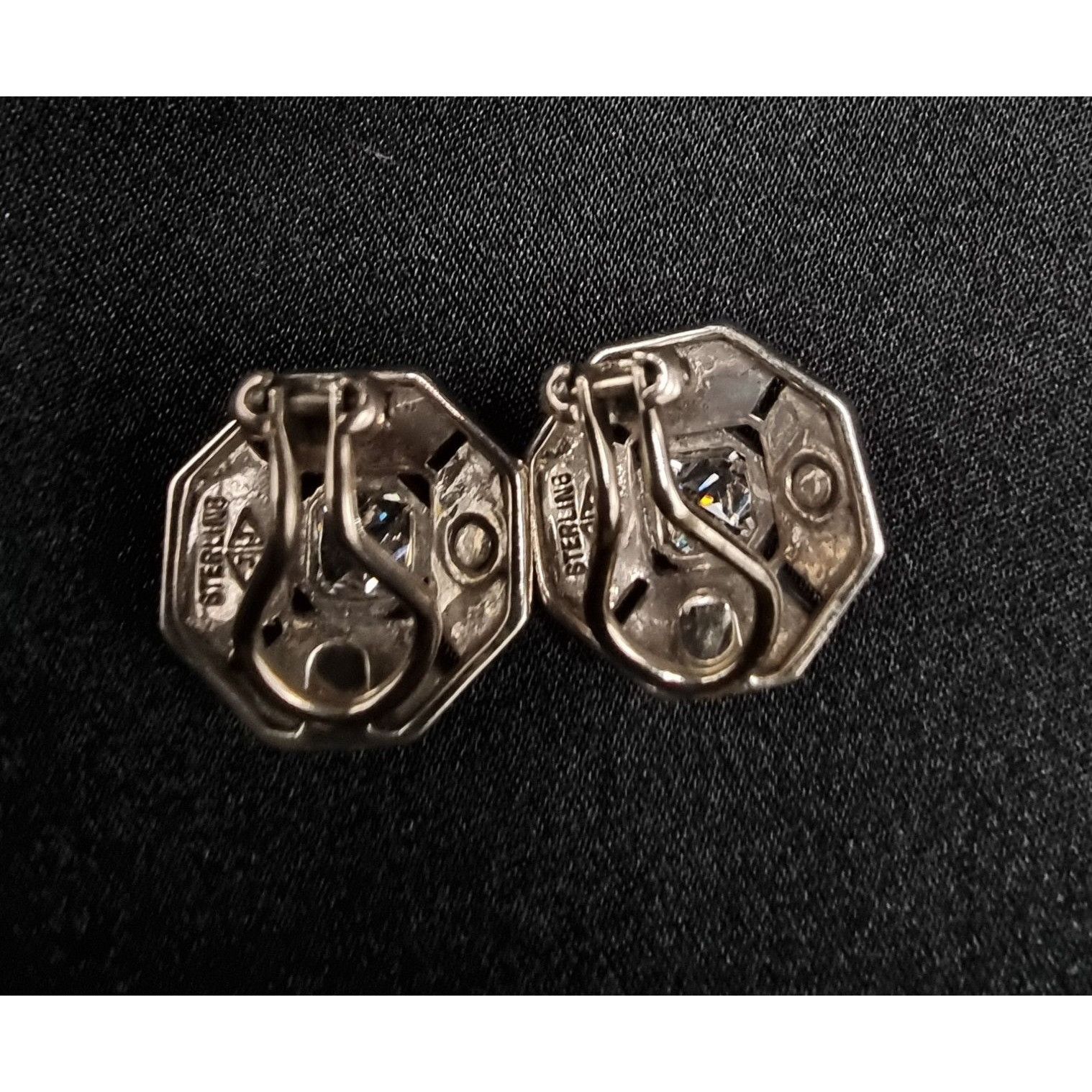 Vintage Rare Find Judith Jack Sterling Silver Marcasite & Crystal Oc Size ONE SIZE - 5 Thumbnail