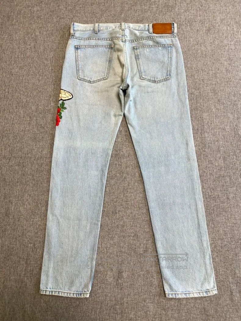 Gucci Gucci Bee floral embroidered jeans Size 42" / US 20 - 2 Thumbnail