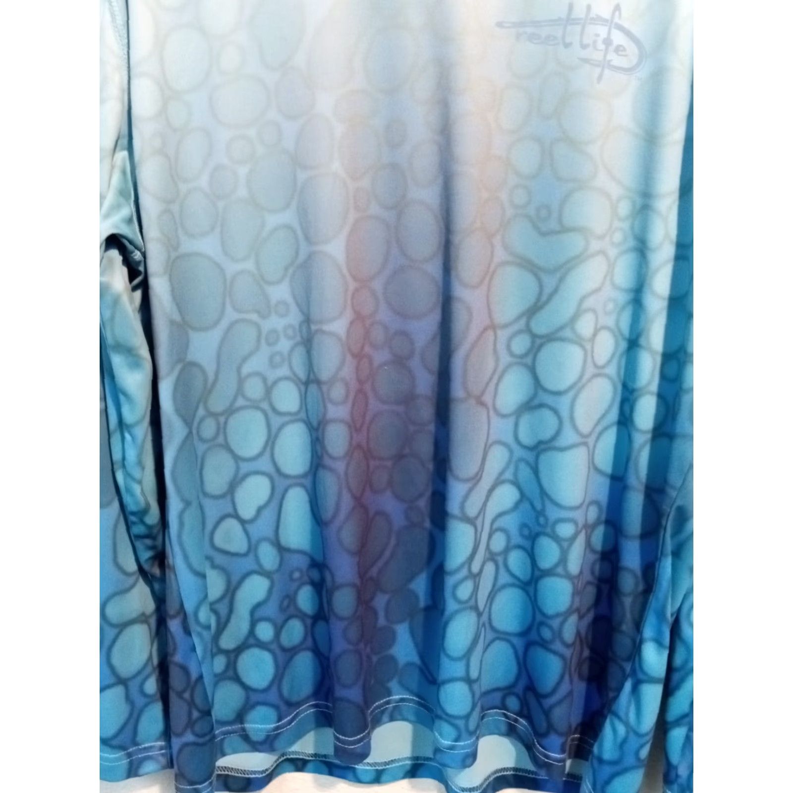 Alife REEL LIFE Large UV Protection LS Fishing Shirt 44" Chest Pullover Outdoors Men Blue Fish UV Protection Shirt Mens LS Shirt Size US L / EU 52-54 / 3 - 3 Thumbnail