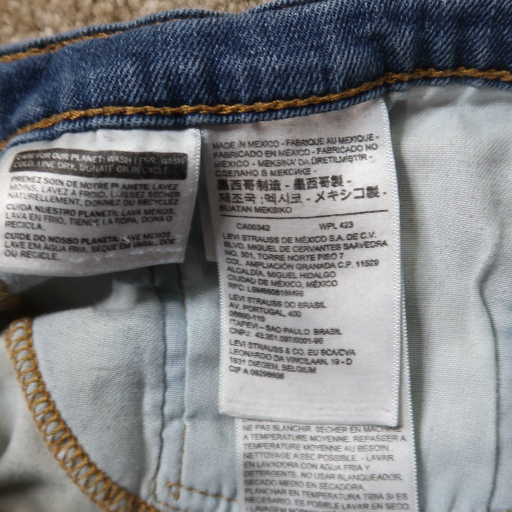 Levi's Levi's 505 Jeans Regular Fit Straight Leg Denim 34x30 Men Blue Distressed 5-Pocket Denim Jeans Mens Regular Fit Size US 34 / EU 50 - 4 Thumbnail