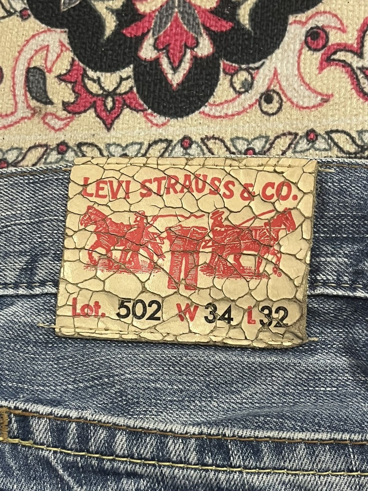 Levi's ⚡️Loose Fit⚡️Vintage Levi’s 502 Blue Faded Washed Smokey Jeans Size US 34 / EU 50 - 8 Thumbnail