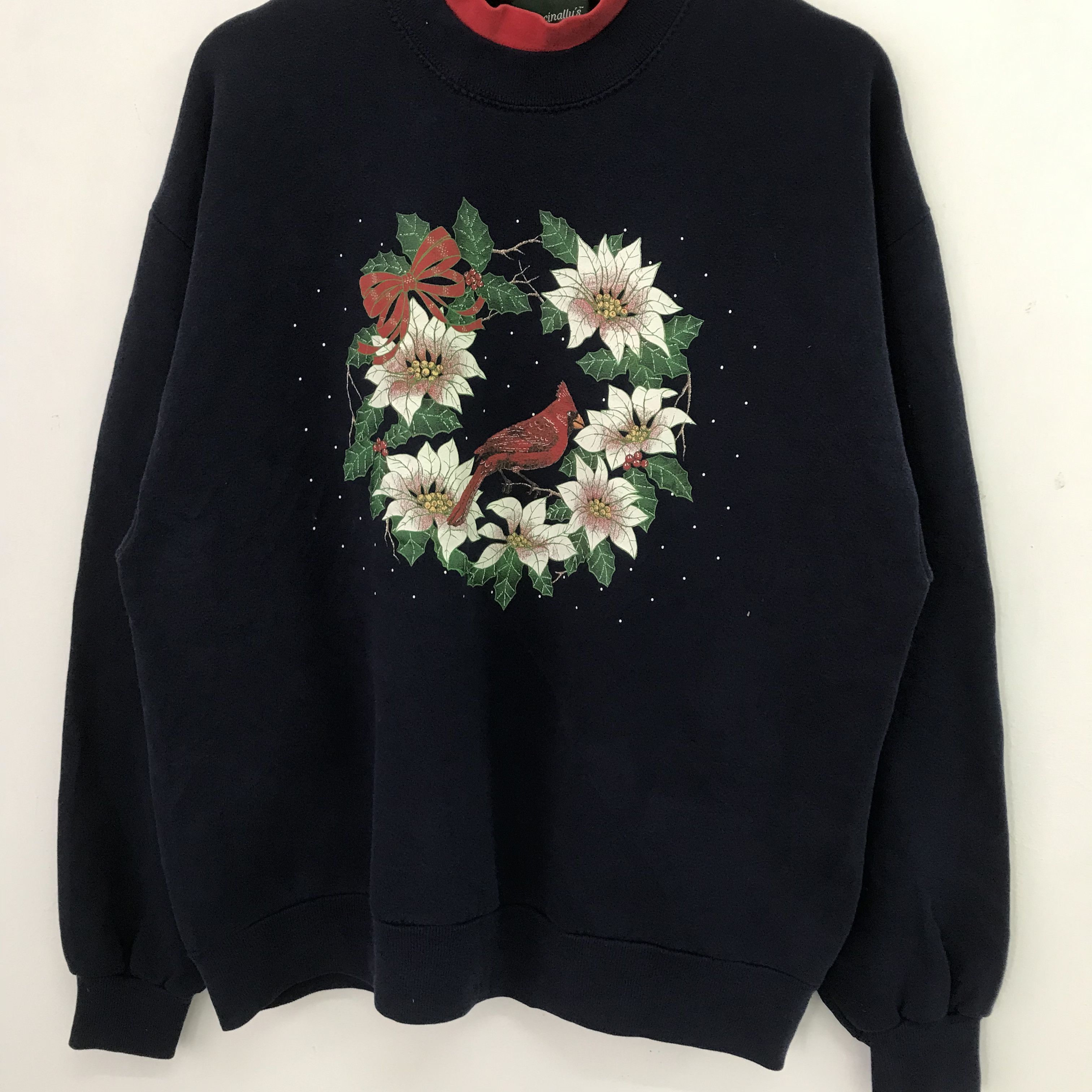 Cardinal of Canada Vintage 90s Cardinal Bird Floral Blue Sweatshirt - 574 Size US L / EU 52-54 / 3 - 3 Thumbnail