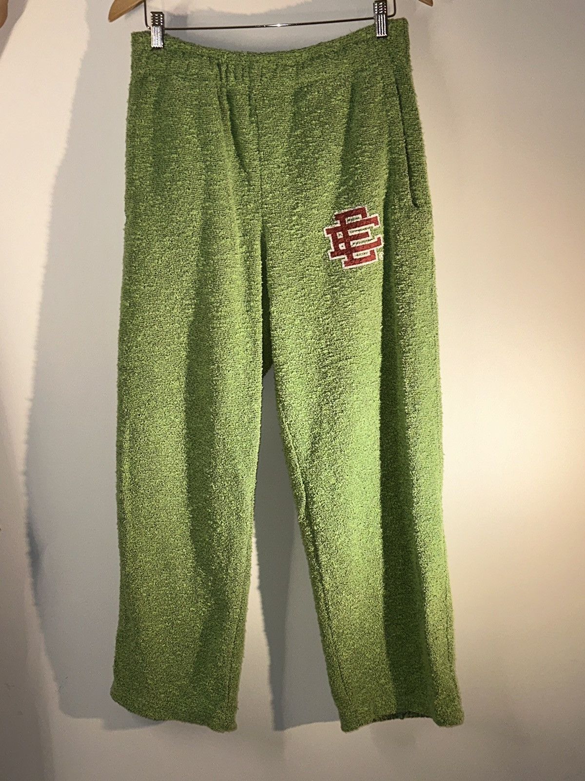 Pre-owned Eric Emanuel Green Mint W Mauve Boucle Sweatpants Xl