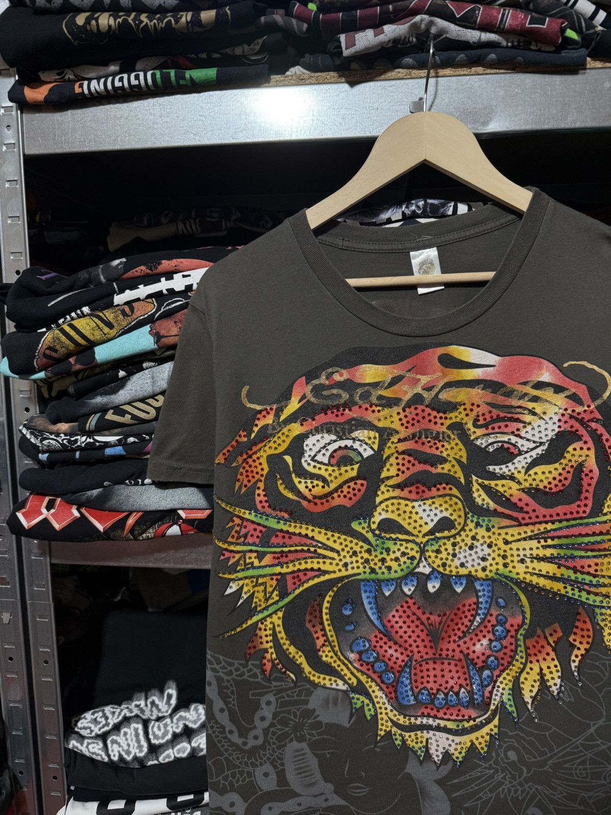Ed Hardy Ed Hardy By Christian Аudigier Rhinestones T-Shirt Y2K Hype Size US M / EU 48-50 / 2 - 3 Thumbnail