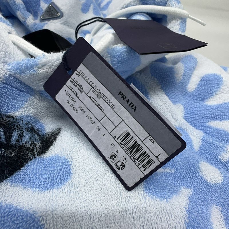 Prada Prada SS22 Hooded Sweatshirt with Floral Pattern-2506 Size US L / EU 52-54 / 3 - 5 Thumbnail