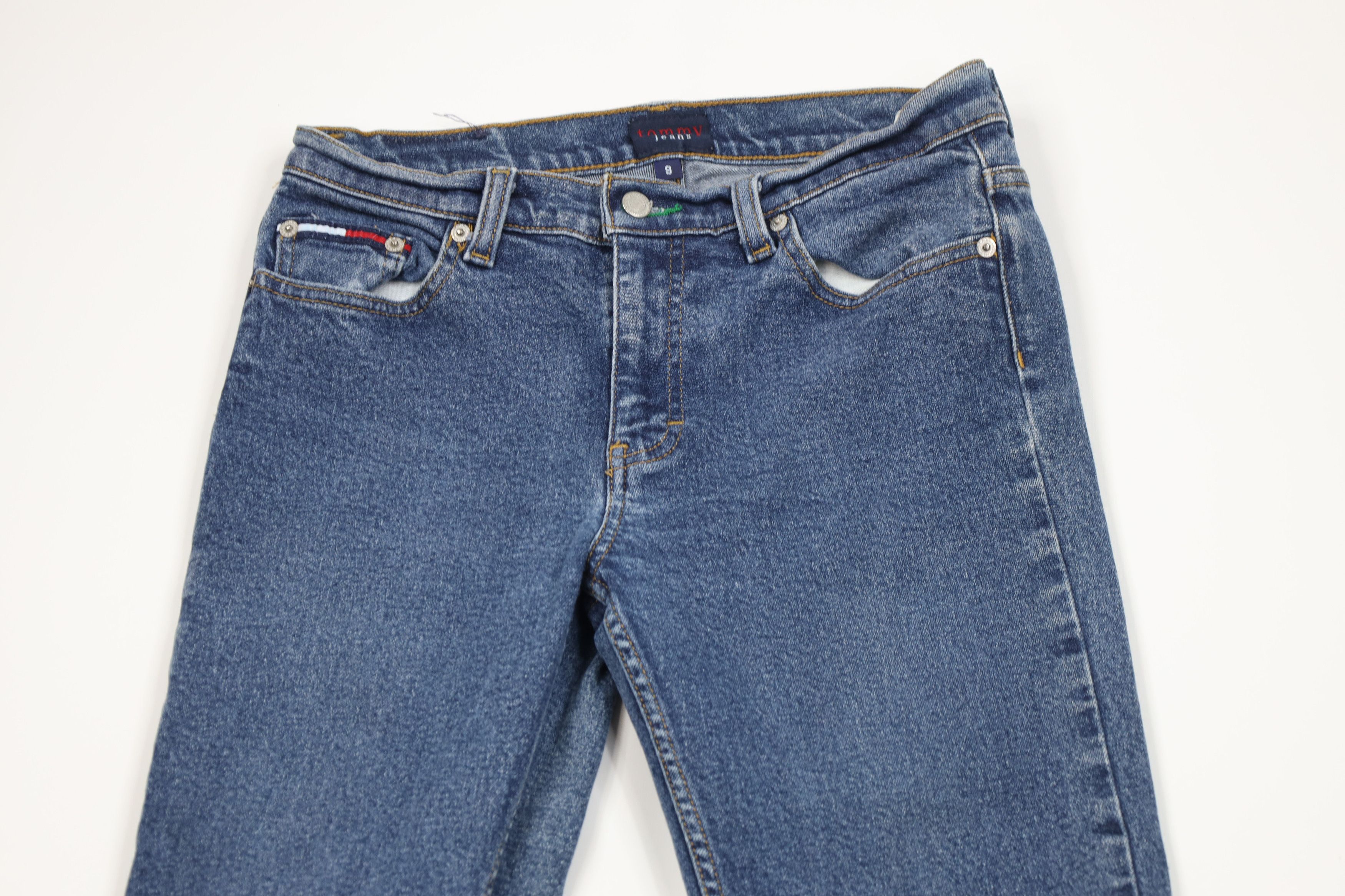 Tommy Hilfiger Vintage Y2K 2002 Tommy Hilfiger Hipster Flared Denim Jeans Size 30" / US 8 / IT 44 - 2 Thumbnail