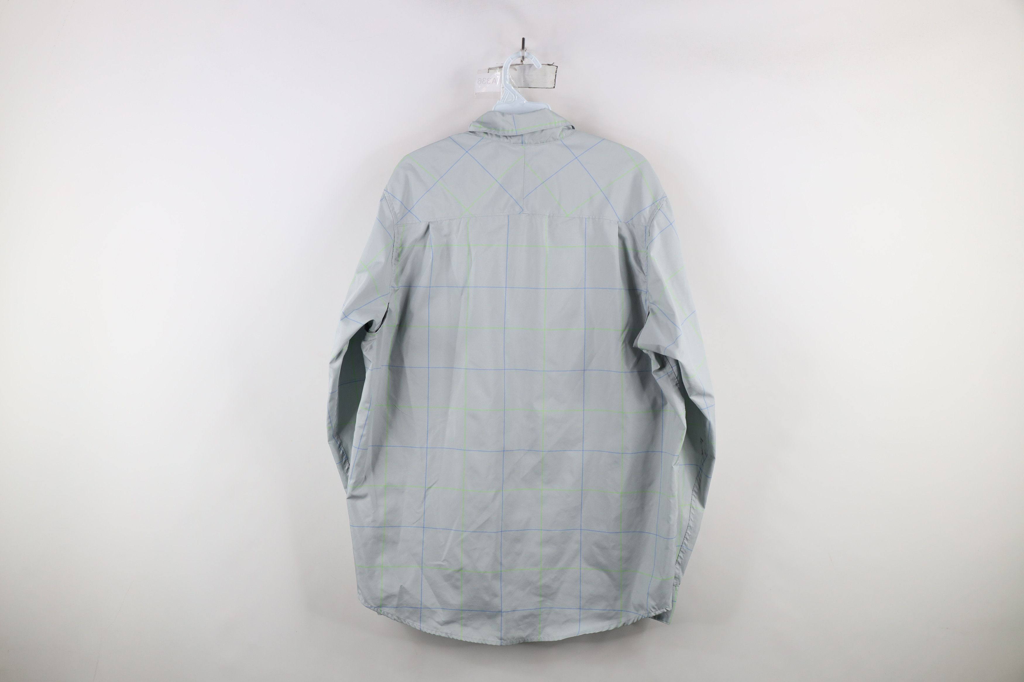 Under Armour × Vintage Under Armour Loose Tech Collared Button Shirt Gray Plaid Size US M / EU 48-50 / 2 - 12 Thumbnail