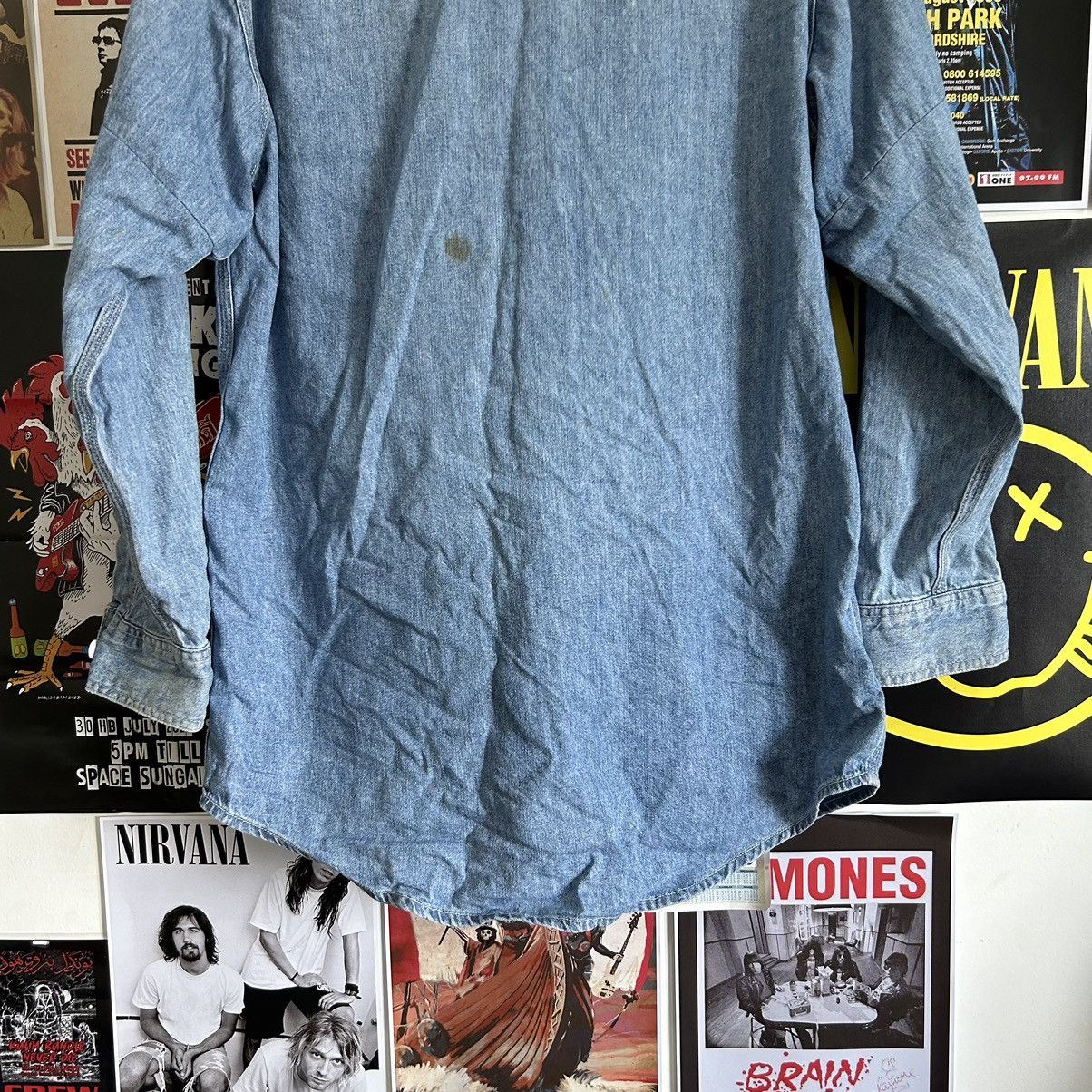 Edwin Vintage Edwin 90s Blue wash Denim Shirt Size US L / EU 52-54 / 3 - 10 Thumbnail
