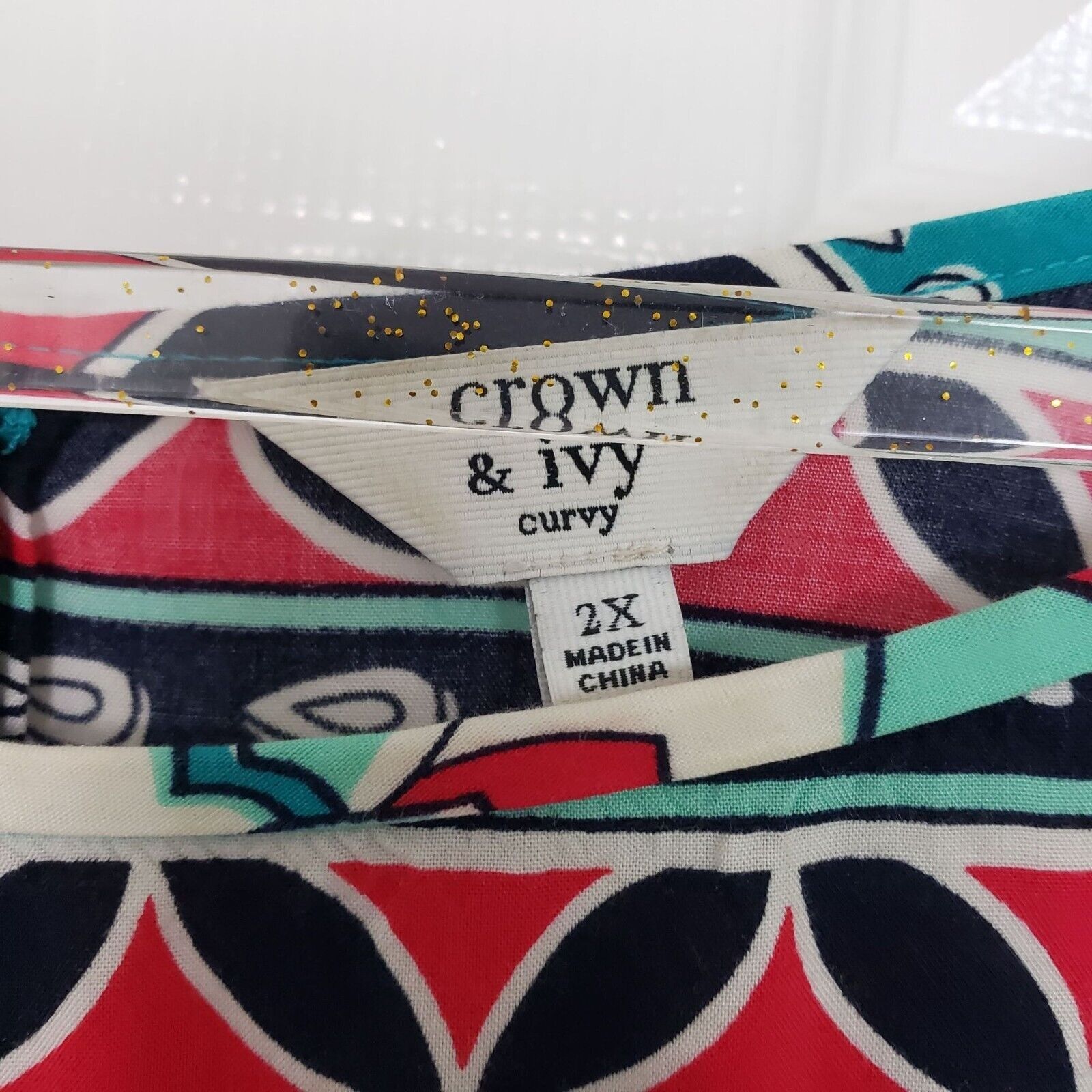 Designer Crown & Ivy Floral Peasant Blouse Womens Size 2X Colorful Size XXL / US 16-18 / IT 52-54 - 4 Thumbnail