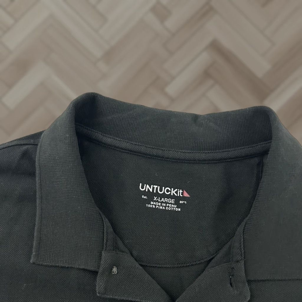 UNTUCKit UNTUCKit Gondola Short Sleeve Button Front Polo Shirt Men's XL Black Size US XL / EU 56 / 4 - 1 Thumbnail
