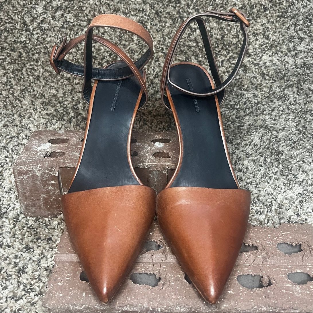 Alexander Wang Alexander Wang Leather Stilettos Heel Pumps Brown Women's 9 Size US 9 / IT 39 - 6 Thumbnail