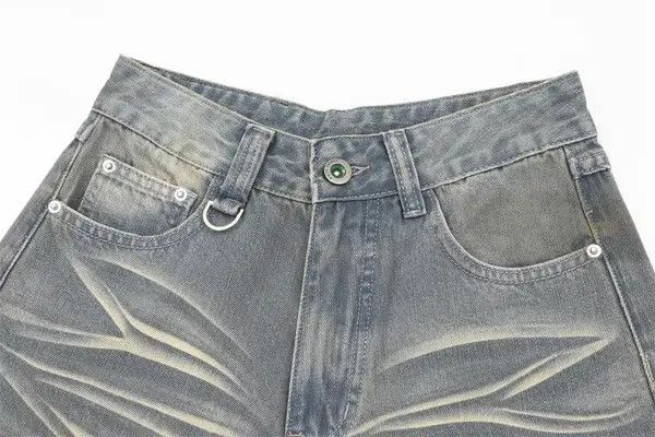 Japanese Brand VIBE Men's loose casual distressed washed straight shorts Size US 32 / EU 48 - 3 Thumbnail
