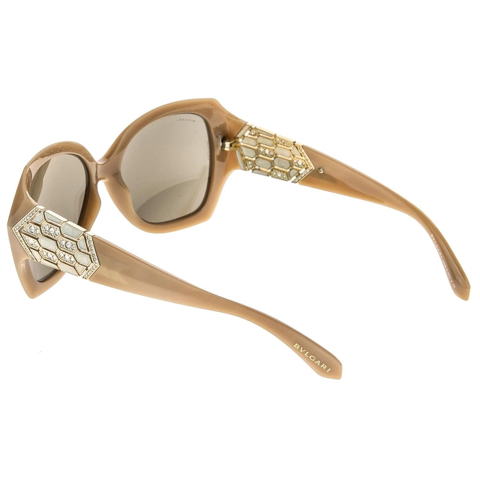 Bvlgari BULGARI BV8182B Serpenti Beige Gold Mirrored Sunglasses 8182 Size ONE SIZE - 4 Thumbnail