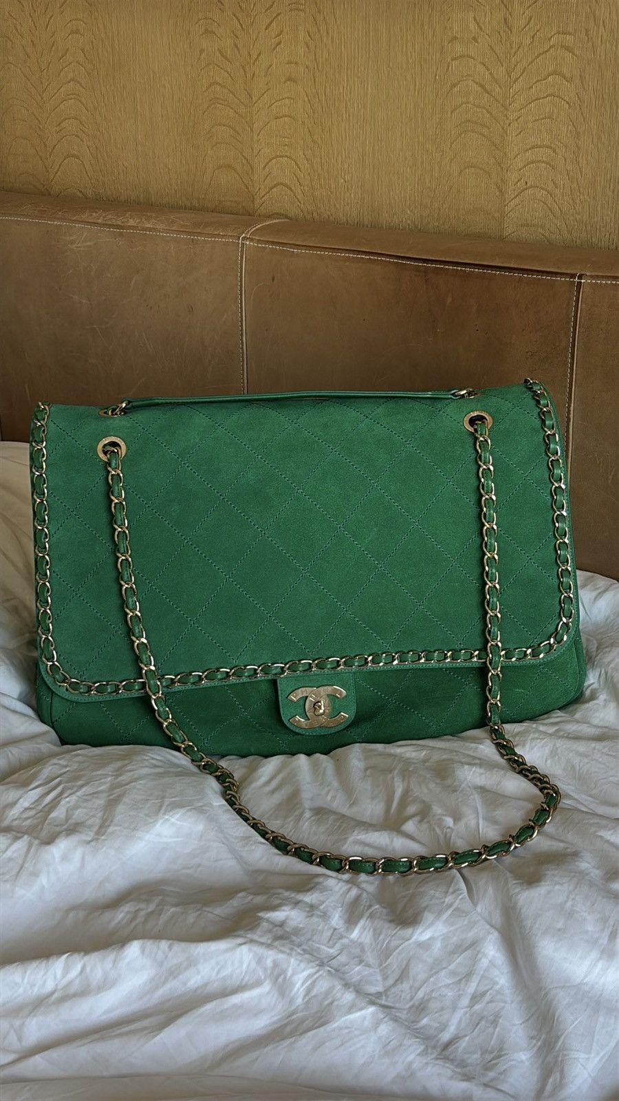 Chanel Chanel X Pharrell Williams XXL Suede Flap Bag Green Size ONE SIZE - 2 Thumbnail