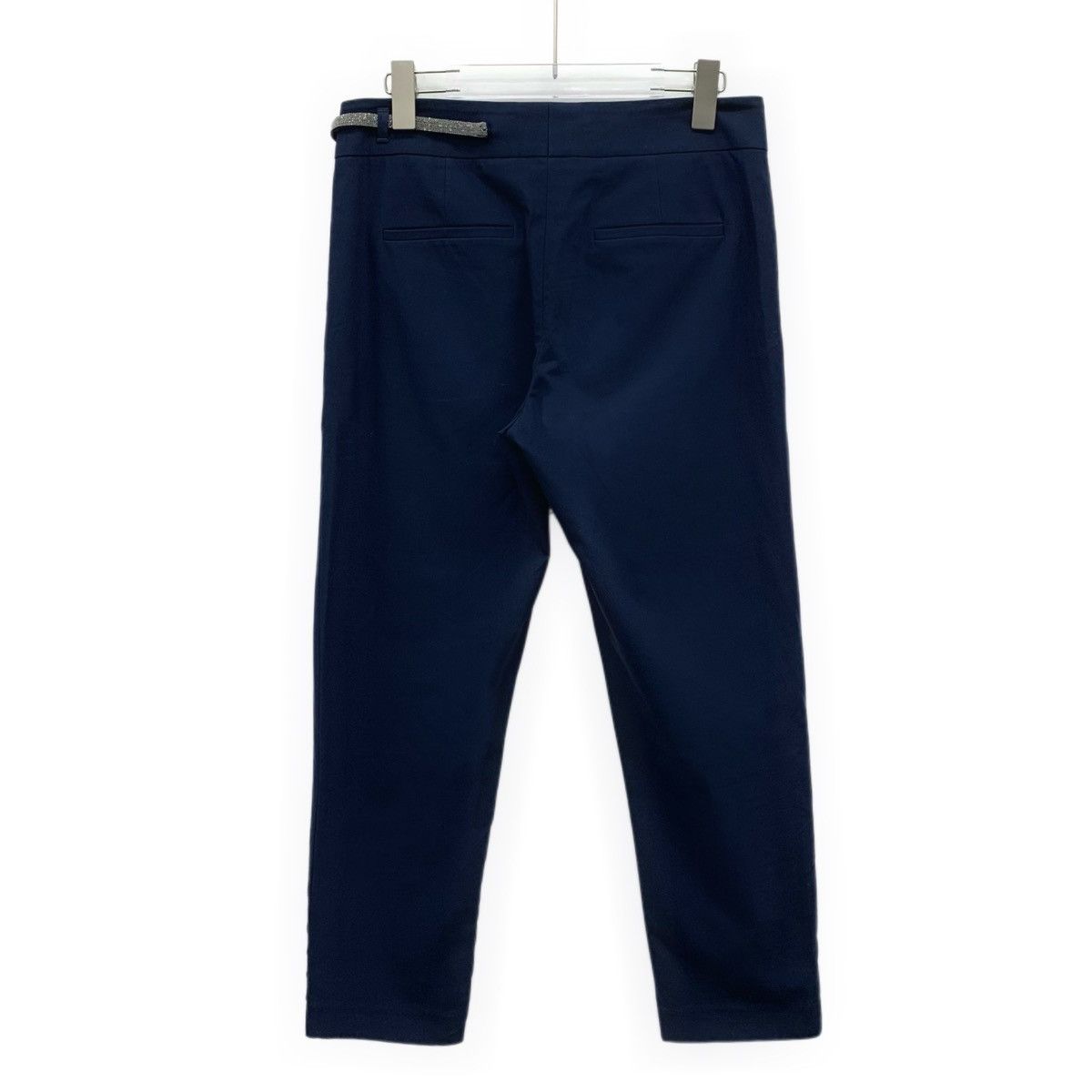 Brunello Cucinelli Brunello Cucinelli BC Navy Cotton Beaded Casual Pants K26WX Size 28" / US 6 / IT 42 - 2 Thumbnail