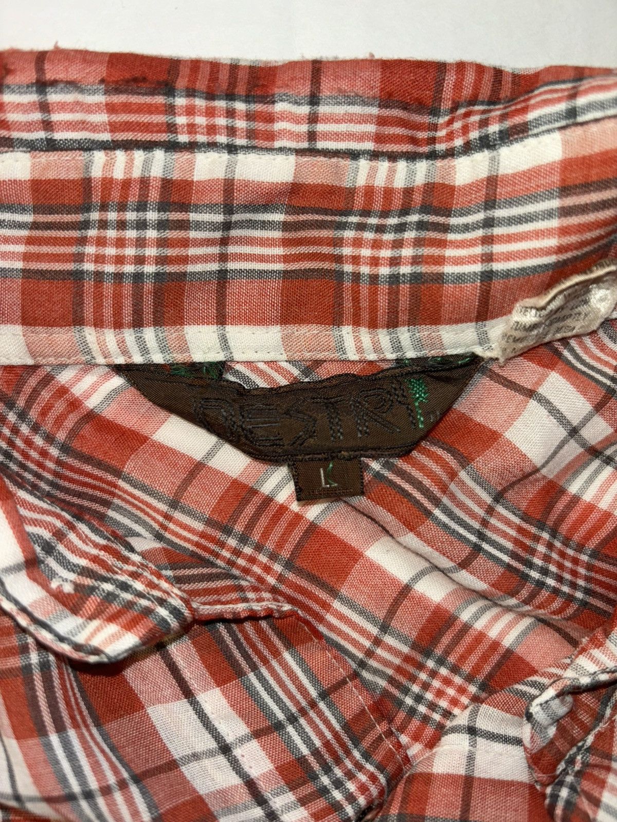 Carhartt × Vintage × Wrangler Vtg Western Plaid Pearl Snap Flannel Long sleeve Shirt Large Size US L / EU 52-54 / 3 - 6 Thumbnail
