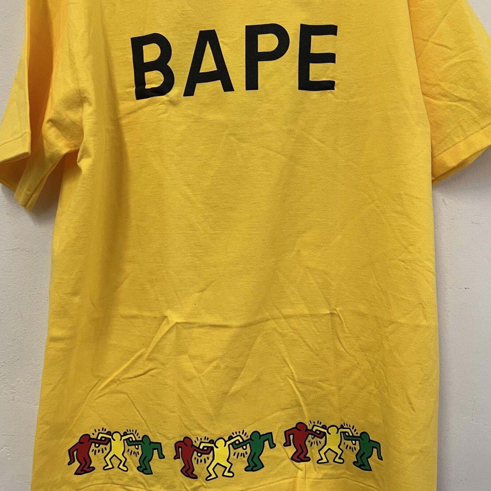 Bape BAPE Keith Haring Foundation Tee 2 XL Yellow a bathing ape Size US XL / EU 56 / 4 - 2 Thumbnail